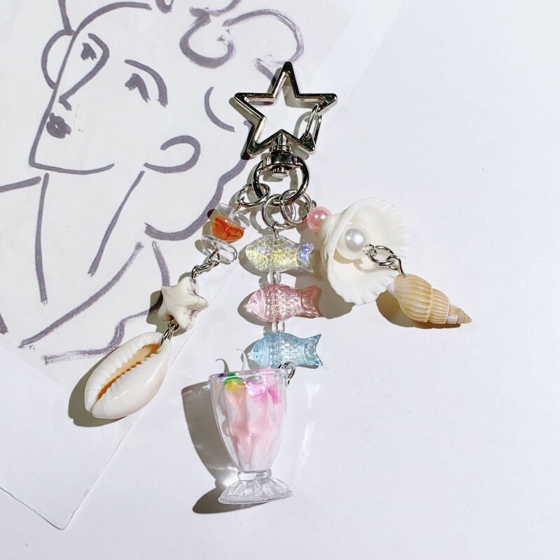 Keychain Factory - Beach Shell Ice Cream Keychain Summer Wholesale