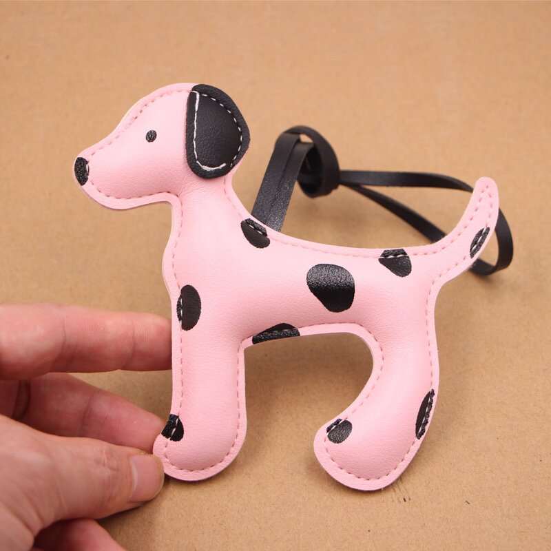 Keychain Supplier - Spotted Dog PU Keychain Bag Charm Clothing