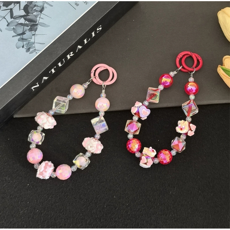 Keychain Supplier - Bead Candy Phone Chain Hand-Painted Wholesale