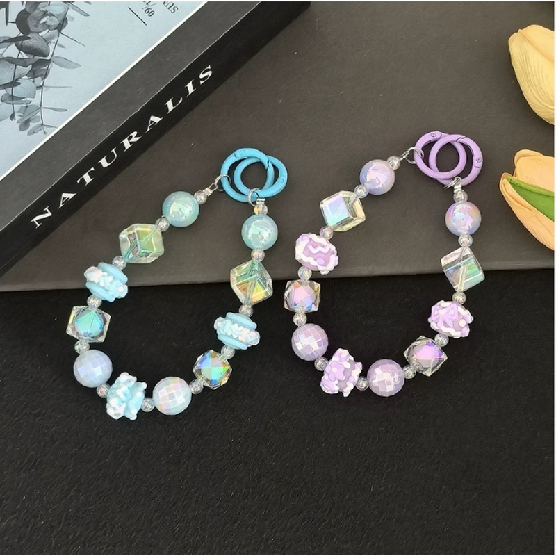 Keychain Supplier - Bead Candy Phone Chain Hand-Painted Wholesale