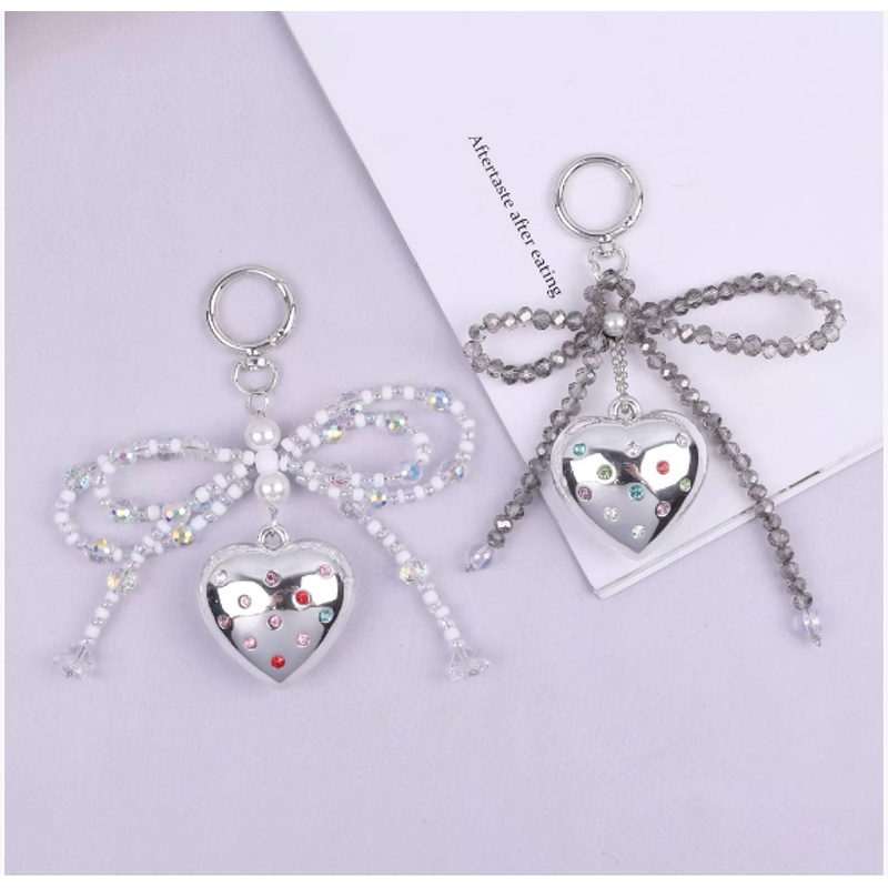 Keychain Factory - Heart Crystal Bead Bow Rhinestone Everything