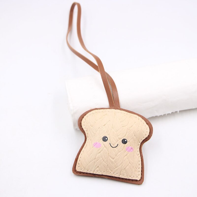 Keychain Manufacturer - Wheat Leather Toast Bread Luggage Pendant