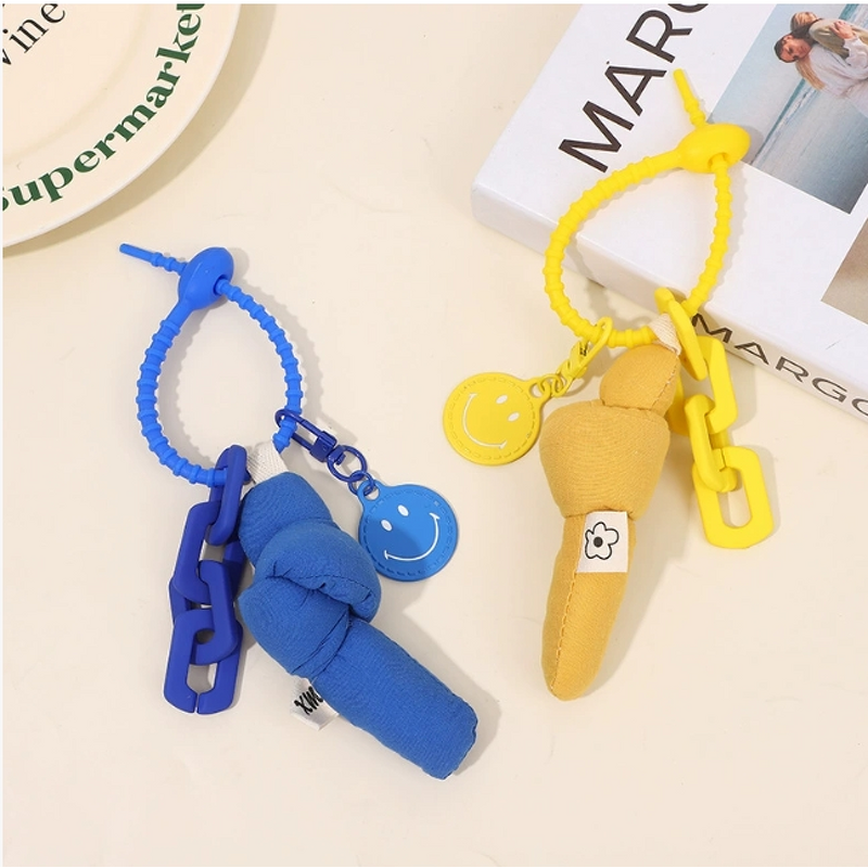Keychain Manufacturer - Plush Candy Twist Button Keychain Men Women