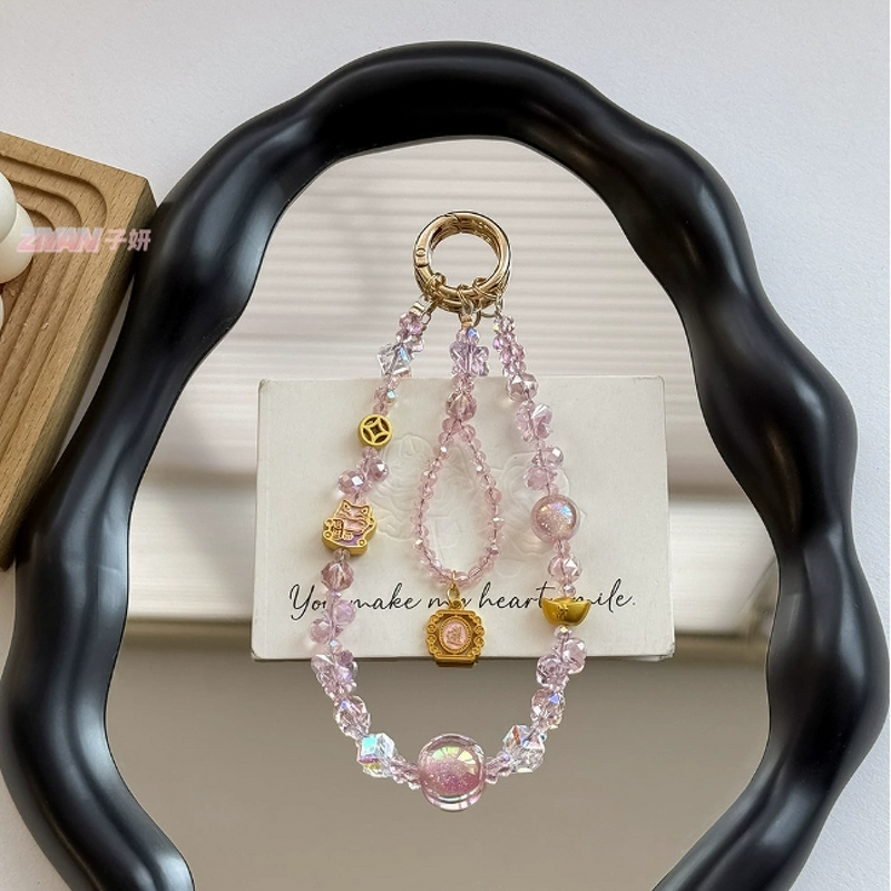 Keychain Supplier - Handmade Bead Lucky Cat Car Keychain