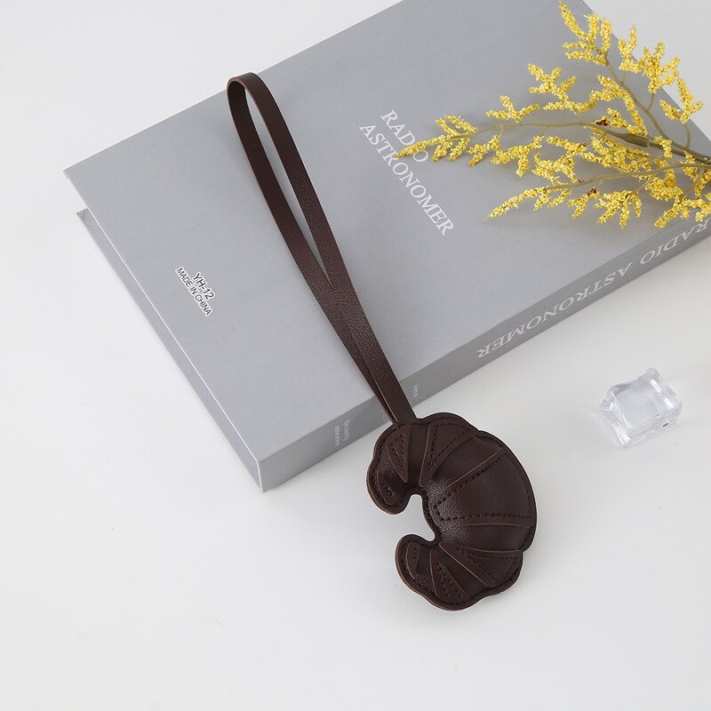 Keychain Supplier - Multi-layer Patch Croissant Keychain Bag Pendant