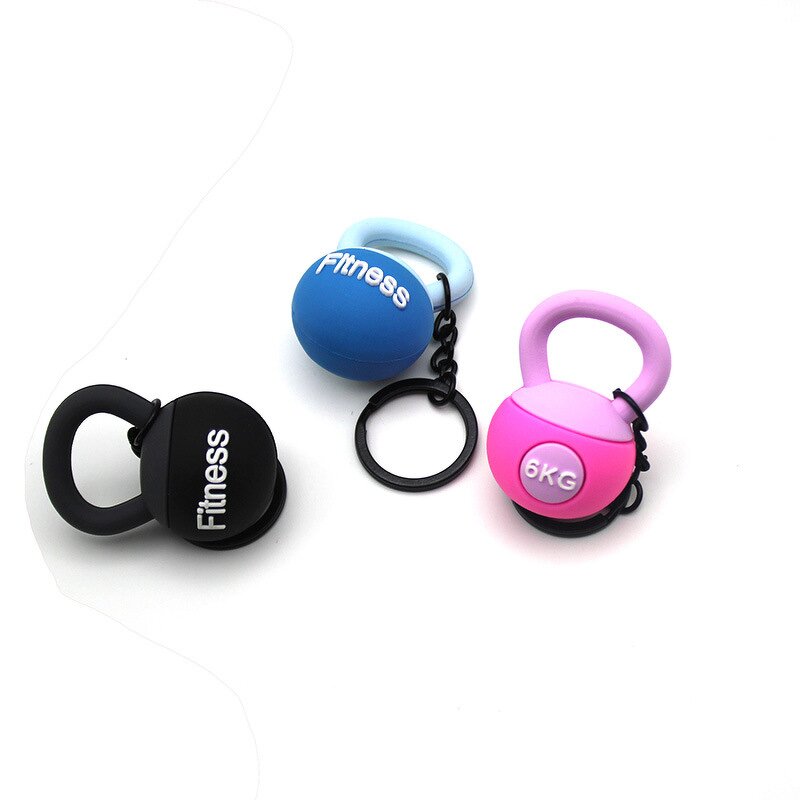 Keychain Manufacturer - 3D Rubber Kettlebell Keychain Phone Case