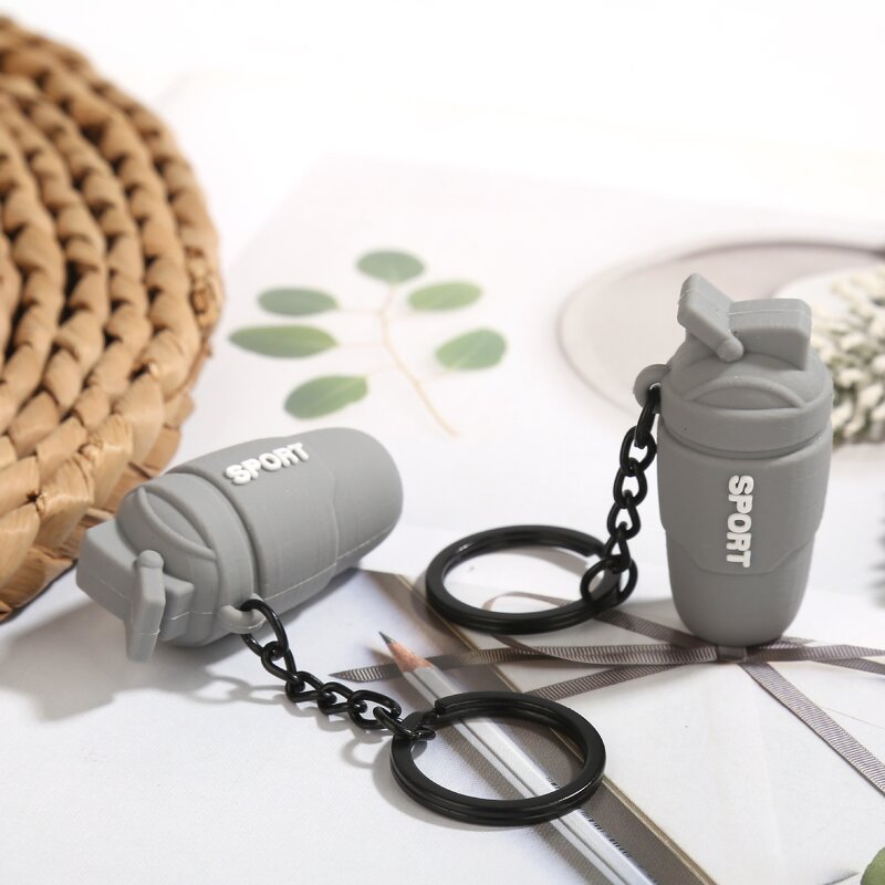 Keychain Factory - Fitness Club Dumbbell Water Bottle Keychain