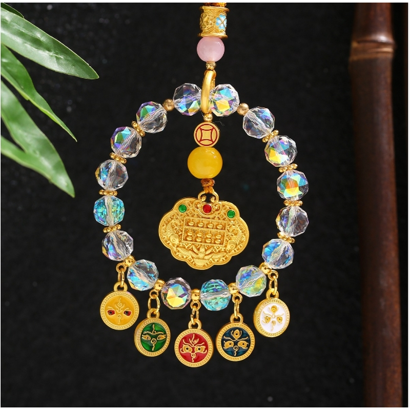 Car Pendant Factory - Five Way God of Wealth Abacus Lock Safety