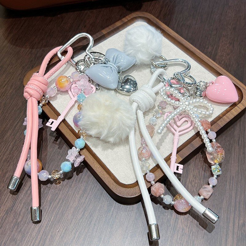 Keychain Manufacturer - Leather Bow Luggage Accessory Candy Color