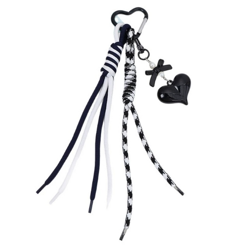 Keychain Factory - Woven Rope Acrylic Bow Keychain Handmade