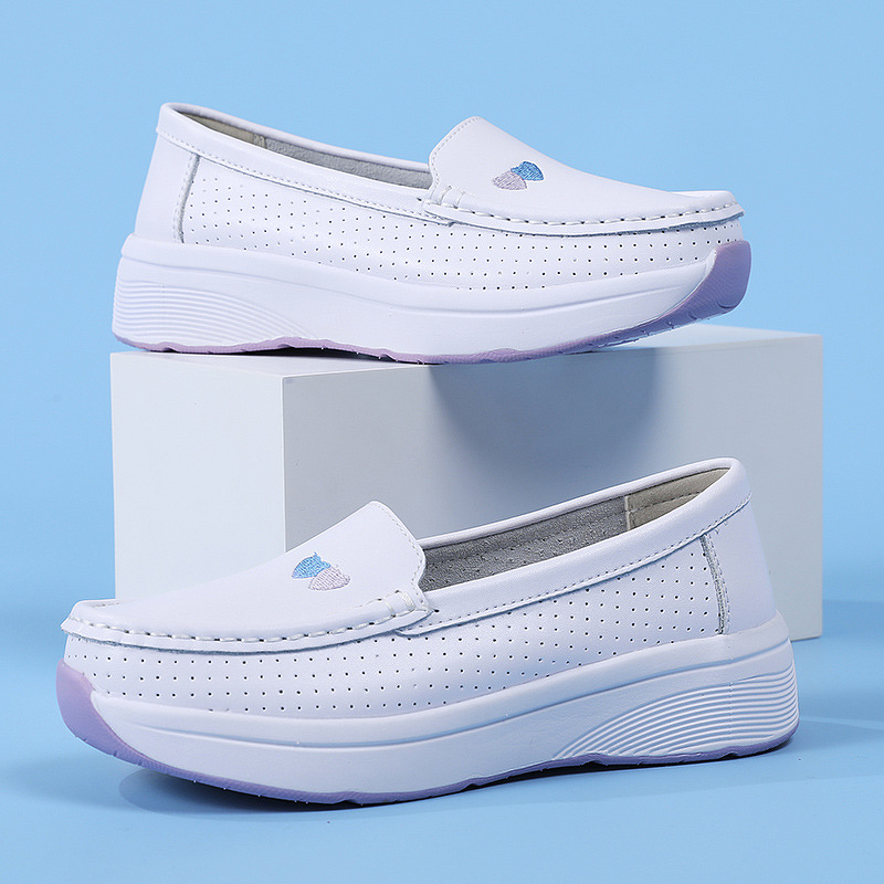 Nurse Shoes Manufacturer - Women's Genuine Leather Nurse Shoes Summer