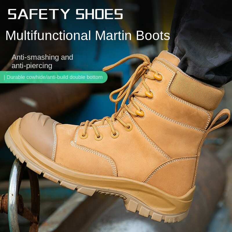 Safety Shoes Manufacturer - Men's High Top Cowhide GlassFiber Toe