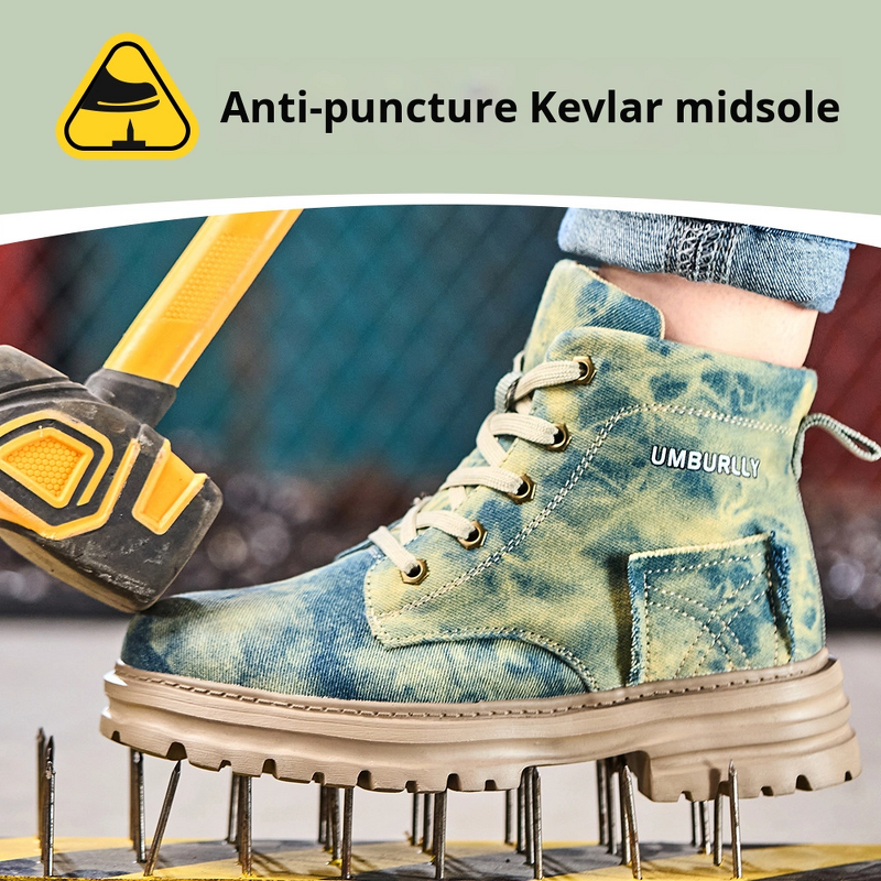 Safety Shoes Supplier - Women's High Top Canvas Steel Toe Safety