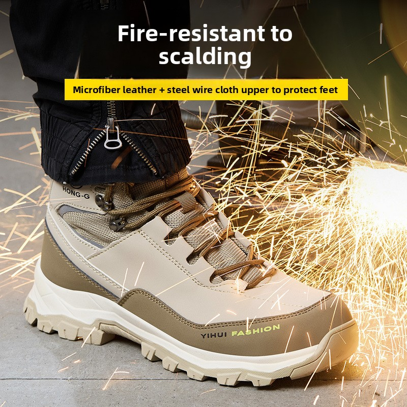 Safety Shoes Supplier - Microfiber Steel Toe Kevlarr Non-Slip Rubber