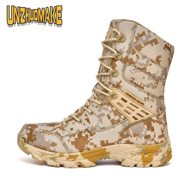 Hiking Boots Supplier - High Top Men's Tactical Rubber Sole Combatt