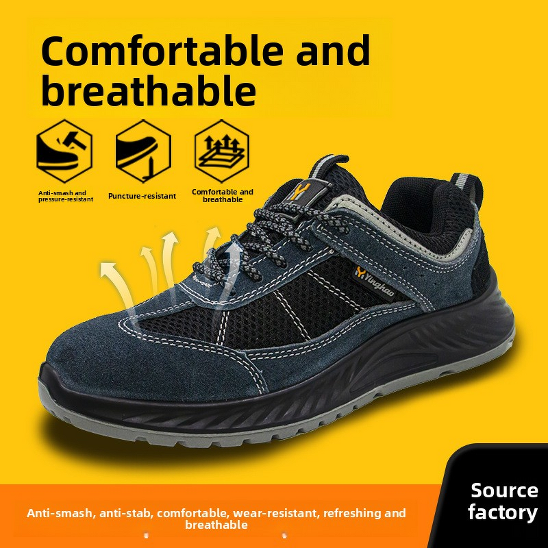 Safety Shoes Factory - Wholesale Men's Suede Breathable Iron Toe