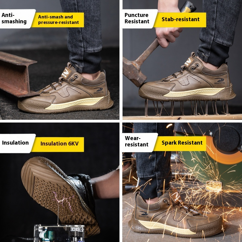 Safety Shoes Manufacturer - Insulated Plastic Toe Breathable Rubber Sole