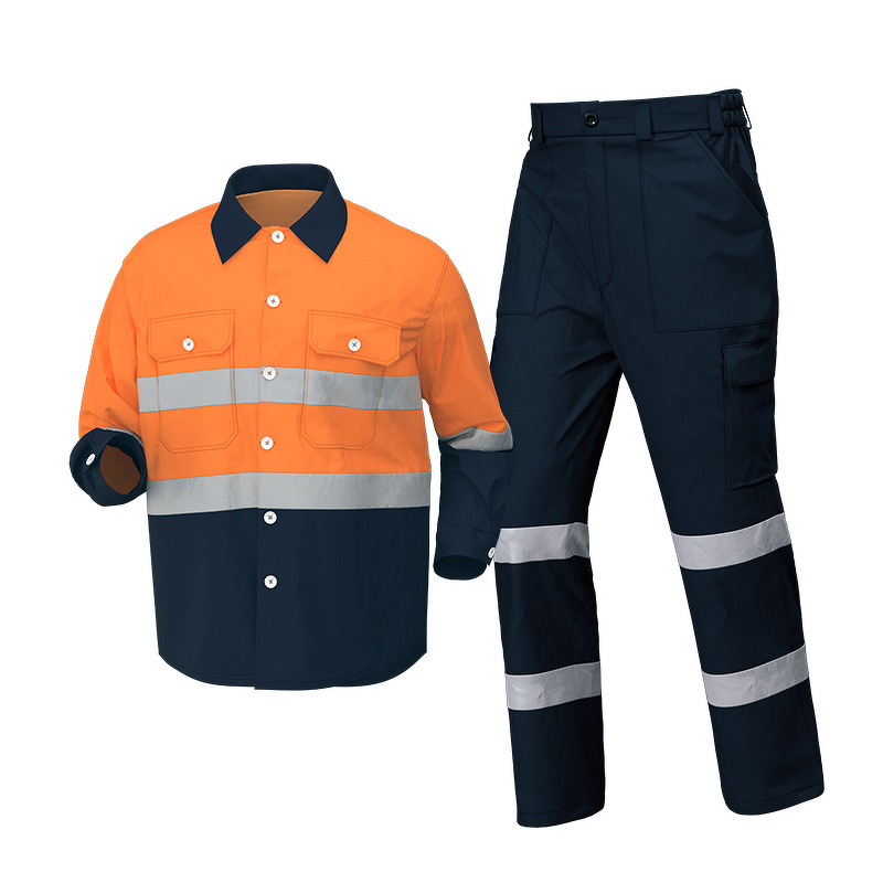 Work Clothing Supplier - Summer Cotton Reflective Strip Work Clothes