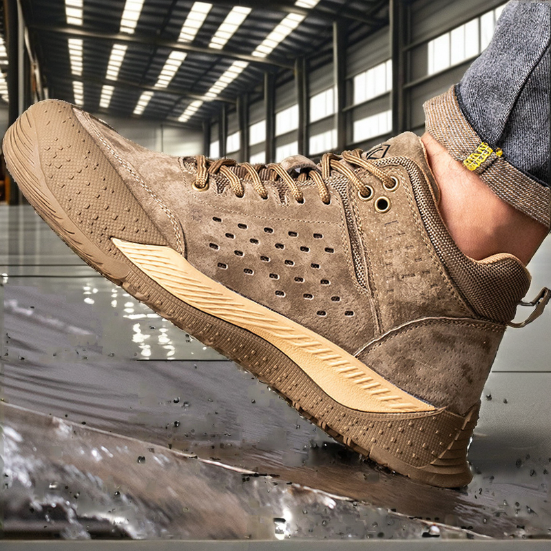 Safety Shoes Factory - Hot Sale Men's Cow Leather Steel Toe Kevlarr