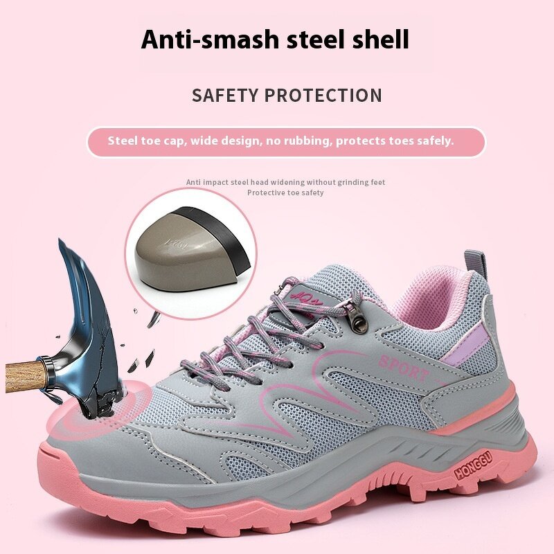 Safety Shoes Factory - Women's Fly Knit Steel Toe Anti-Smash Safety