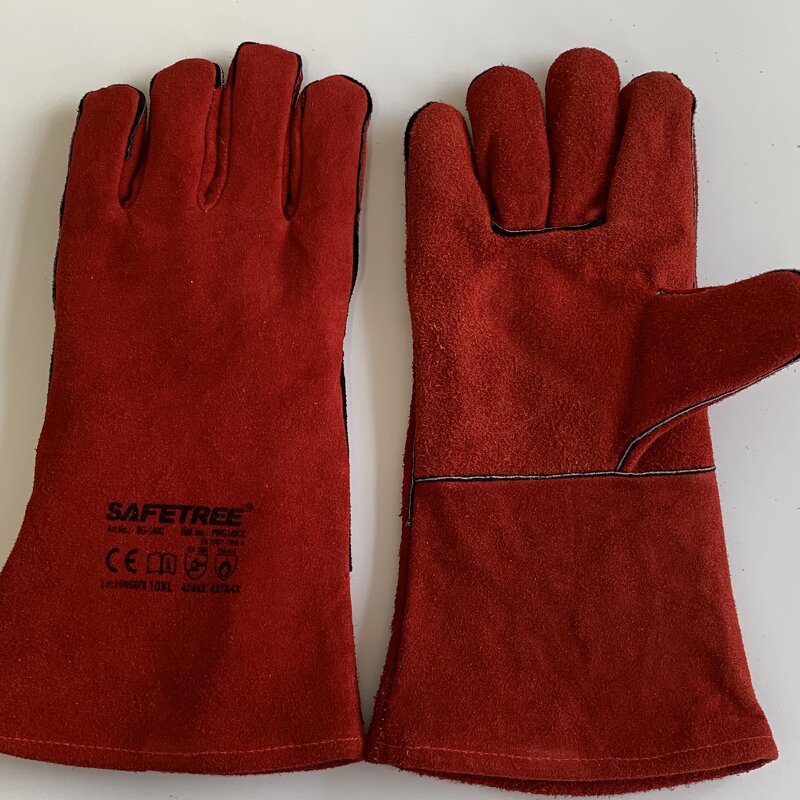 Welding Gloves Manufacturer - Custom Logo ISO 407 Cowhide Leather