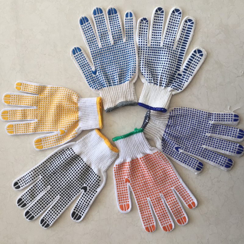 Work Gloves Factory - PVC Dotted Cotton Work Glove Construction