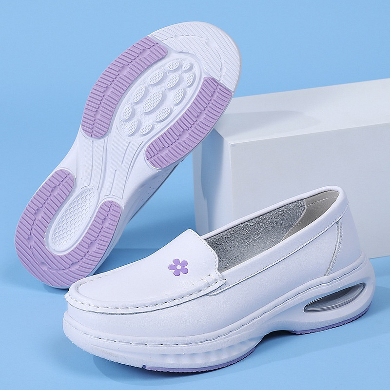 Nurse Shoes Supplier - Women's Genuine Leather Air Cushion EVA