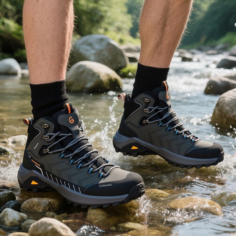 Hiking Boots Supplier - Couple's Waterproof Cowhide Leather Hiking