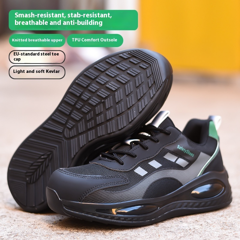 Safety Shoes Supplier - Cross-Border Fly Knit Steel Toe Kevlarr TPU