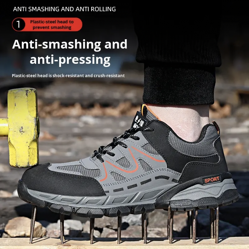 Safety Shoes Supplier - Men's Summer Lightweight Soft-Sole Steel Toe