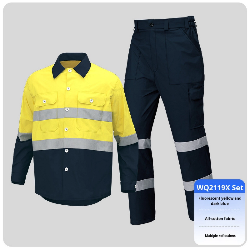 Work Clothing Supplier - Summer Cotton Reflective Strip Work Clothes