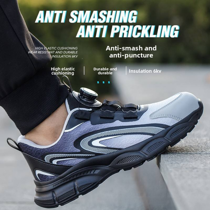 Safety Shoes Manufacturer - Men's Fly Knit Plastic Toe 6kv Rotating