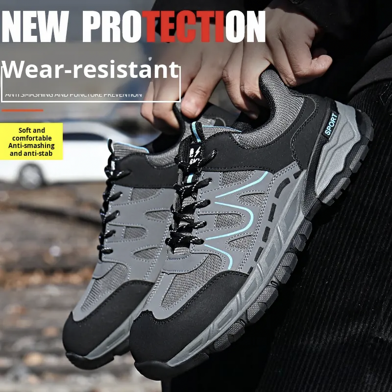 Safety Shoes Supplier - Men's Summer Lightweight Soft-Sole Steel Toe