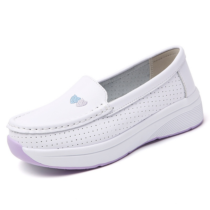 Nurse Shoes Manufacturer - Women's Genuine Leather Nurse Shoes Summer