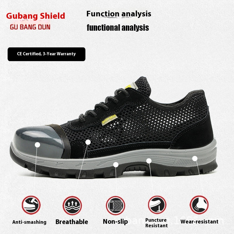 Safety Shoes Manufacturer - Men's Summer Breathable Steel Toe PU