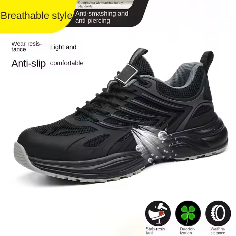 Safety Shoes Factory - Men's Summer Lightweight EVA KPU Mesh Kevlarr