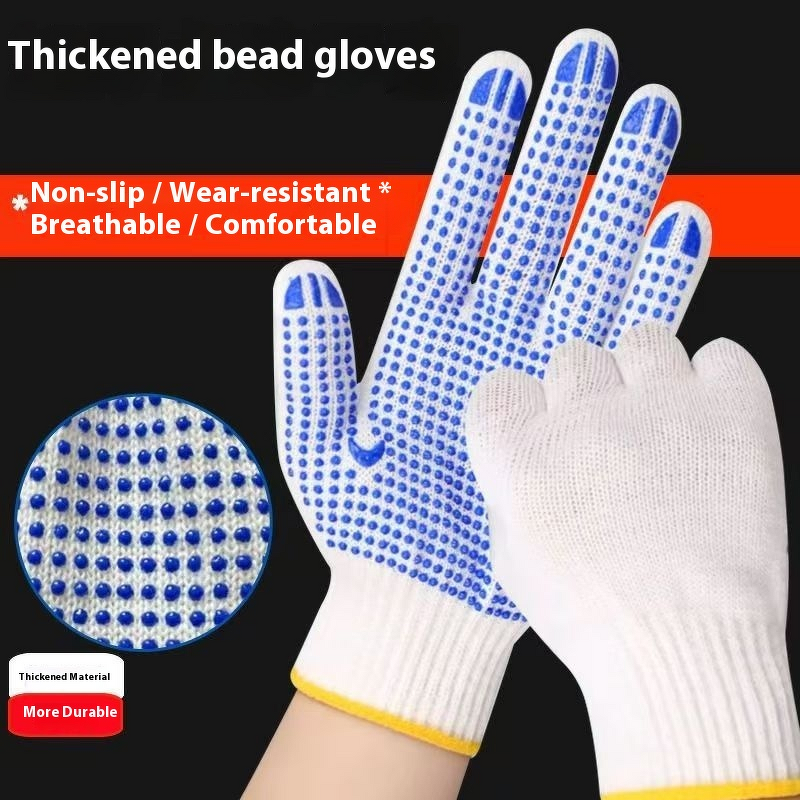 Work Gloves Manufacturer - Construction Site Cotton PVC Non-Slip