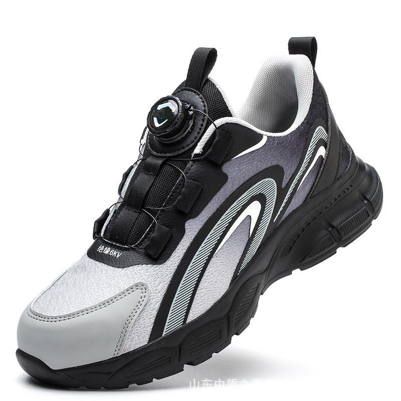 Safety Shoes Manufacturer - Men's Fly Knit Plastic Toe 6kv Rotating