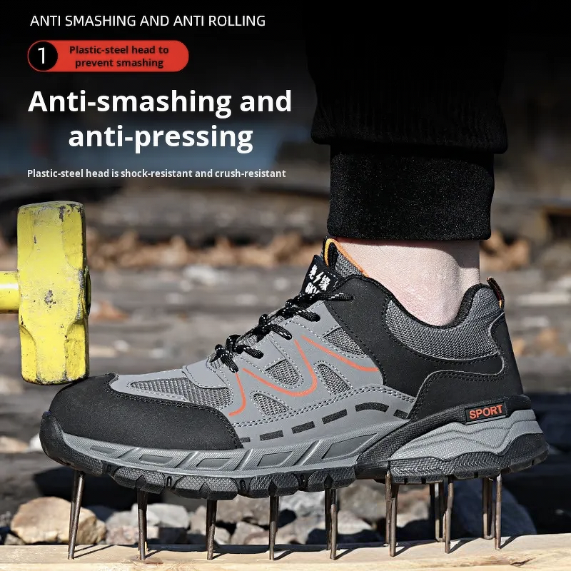 Safety Shoes Supplier - Men's Summer Lightweight Soft-Sole Steel Toe