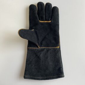 Welding Gloves Manufacturer - Black Split Cowhide Leather Custom