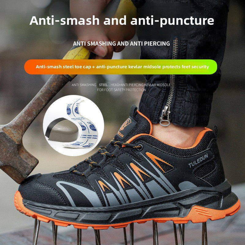 Safety Shoes Supplier - Men's Lightweight Summer Steel Toe PU Non-Slip