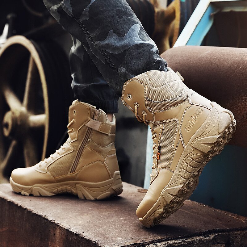 Hiking Boots Manufacturer - High-top Waterproof Leather MD Sole Camping