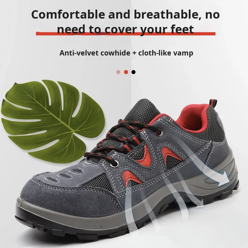 Safety Shoes Factory - Men's Lightweight Anti-Smash Steel Toe Solid