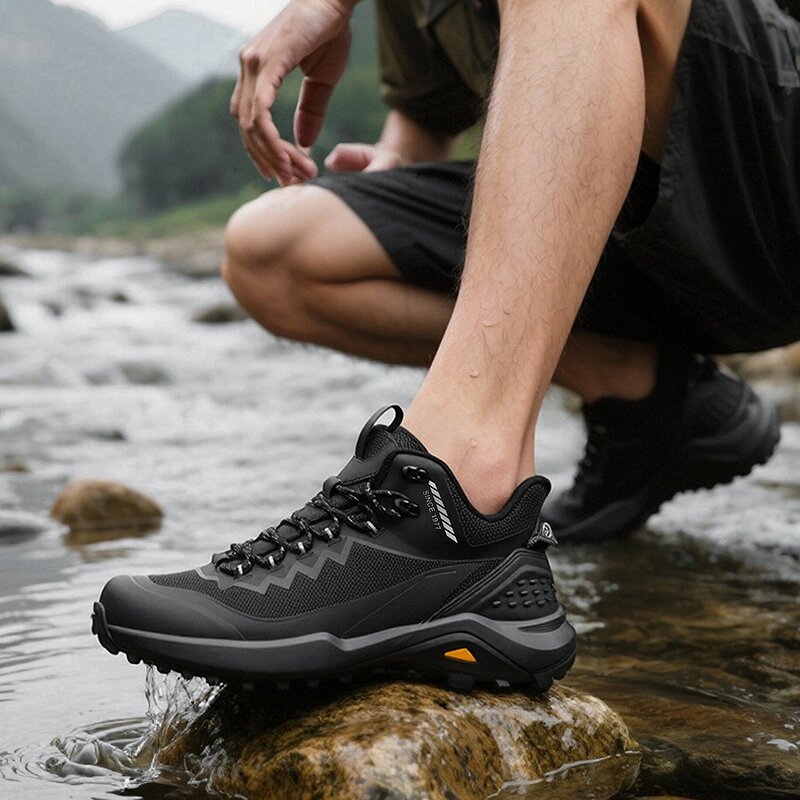 Hiking Boots Factory - Couple's TPU Waterproof Lace-up Hiking Boots