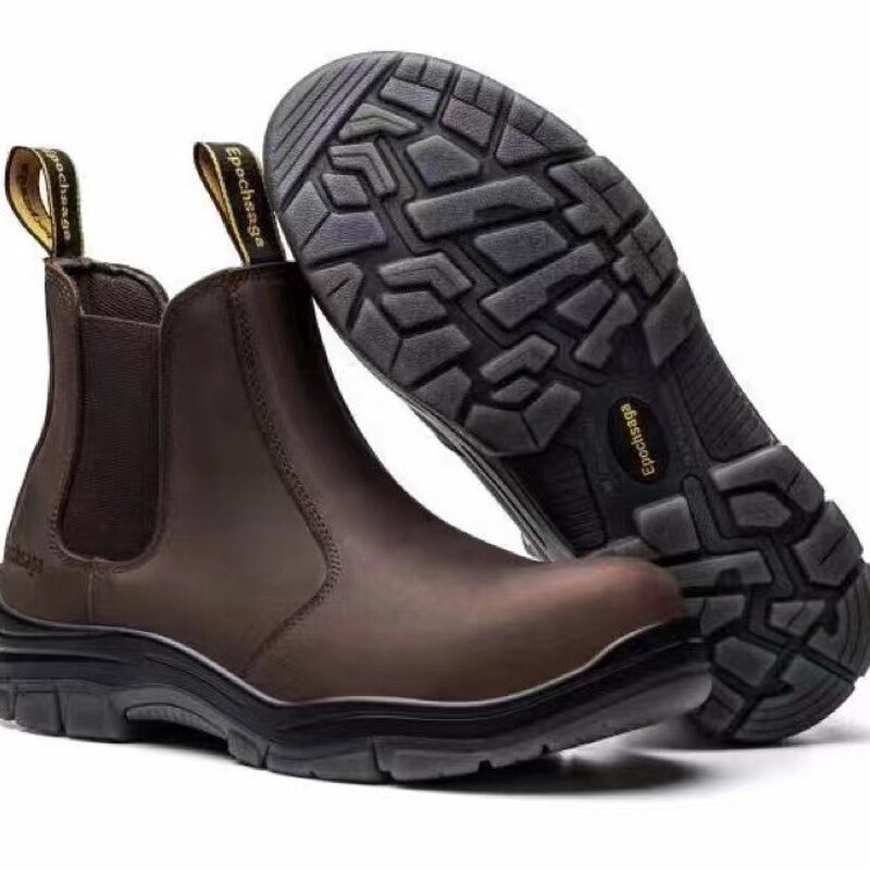 Safety Shoes Supplier - Brown Waterproof Genuine Leather Glass Fiber