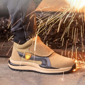 Welding Shoes Supplier - Genuine Microfiber Steel Toe Kevlarr Rubber