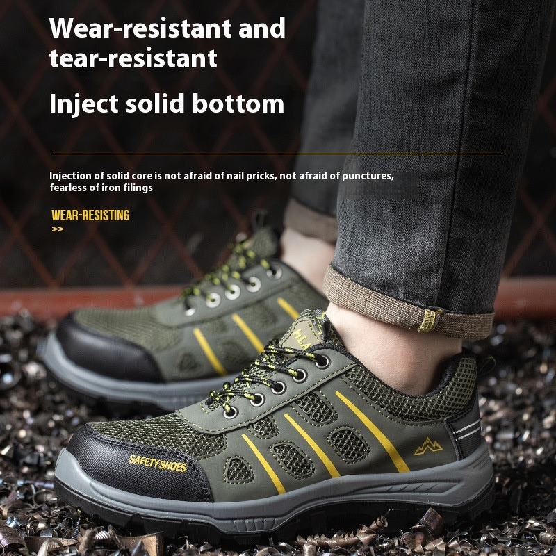 Safety Shoes Manufacturer - Men's Microfiber Mesh Steel Plate Steel Toe