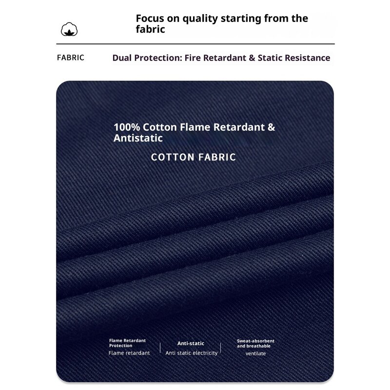 Work Wear Factory - Pure Cotton Anti-static Flame Retardant Overalls