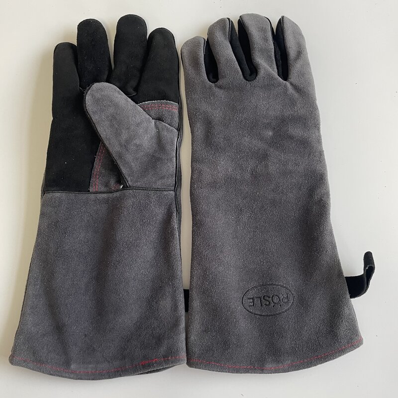 Welding Gloves Manufacturer - Bate Gray Wear Resistant Custom Logo