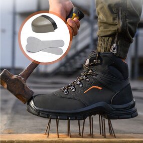 Safety Shoes Manufacturer - Mid Cut Genuine Leather Anti-static PU